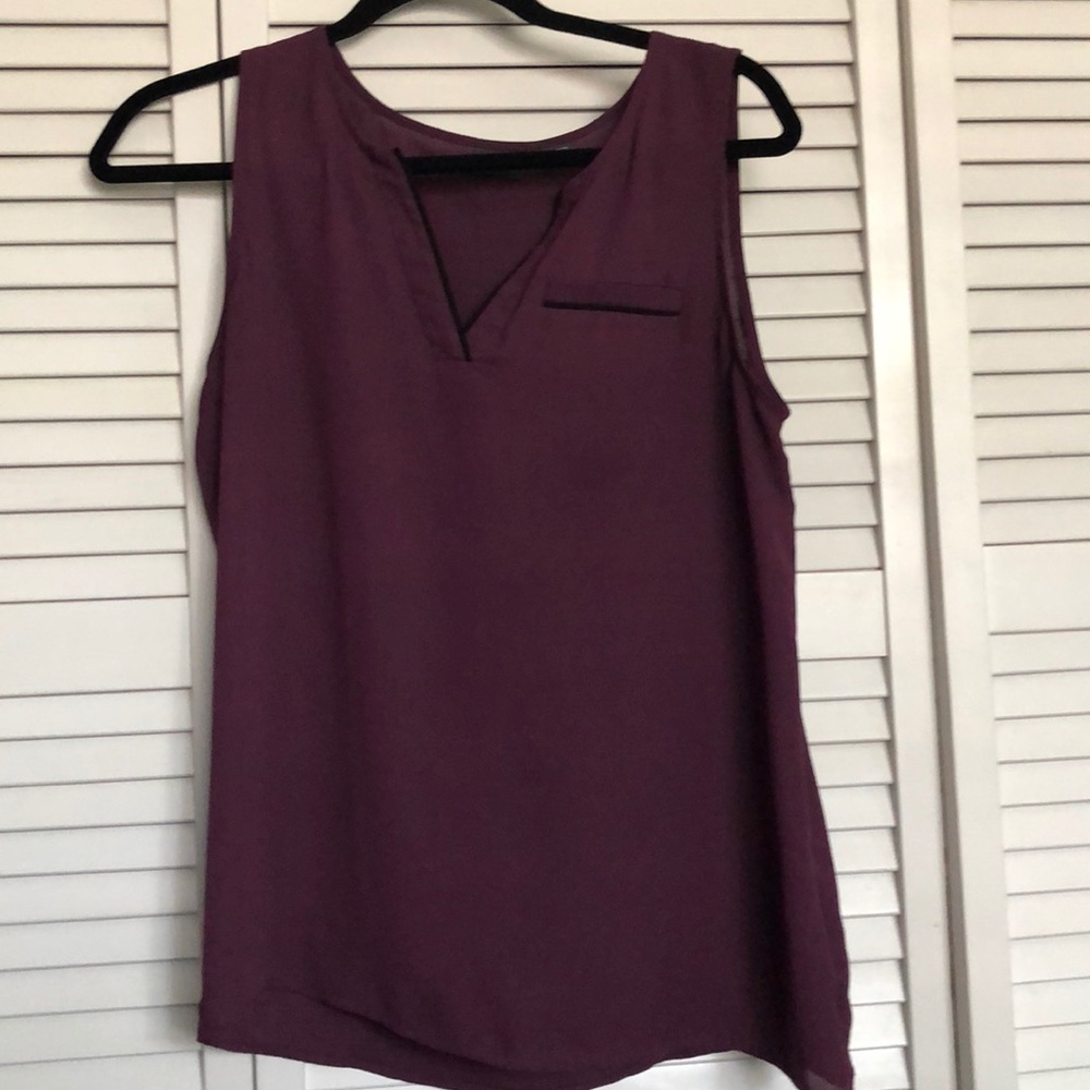 Covington Purple Blouse with No Sleeves